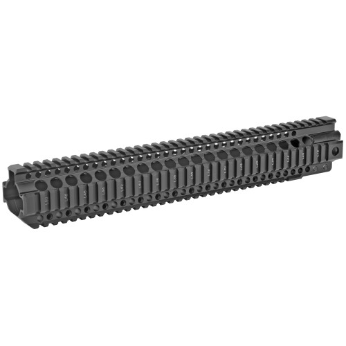 Midwest Industries Combat Rail T-Series, Free Float Handguard, 15" Length, Quad Rail, Includes Barrel Nut and Wrench, Fits AR-15, Black Anodized Finish MI-CRT15