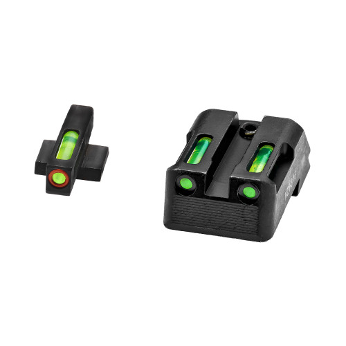 Hi-Viz LiteWave H3 Tritium/Litepipe Night Sights, Fits All Kimber 1911 Models with Fixed Sights, Green Front w/Orange Front Ring, Green Rear, Does Not Fit Kimber Micro KBN521