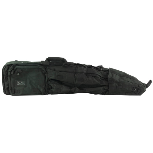 NCSTAR Drag Bag, 45" Rifle Case, Nylon, Black, Includes Backpack Shoulder Straps CVDB2912B