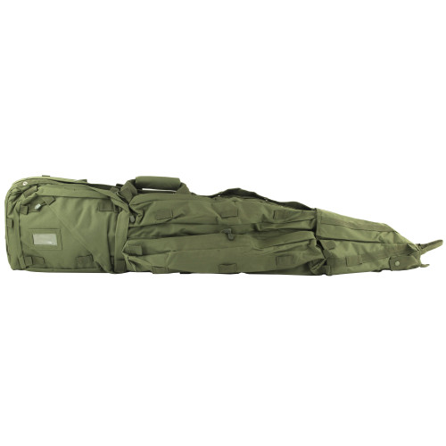 NCSTAR Drag Bag, 45" Rifle Case, Nylon, Green, Includes Backpack Shoulder Straps CVDB2912G
