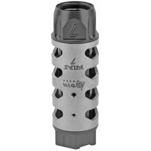 Odin Works Atlas 7, Muzzle Brake, For .30 Cal or 7.62MM Calibers, 5/8-24 Threaded, Stainless Steel MB-ATLAS-7