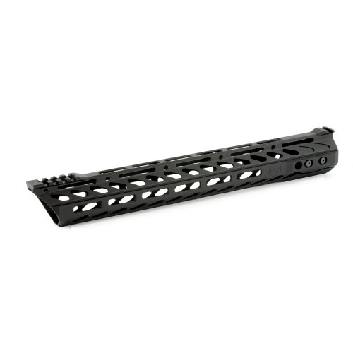 Phase 5 Weapon Systems Lo-Pro Slope Nose Free Float M-LOK Rail, 15", Black Finish, Steel barrel nut and mounting hardware included, Built-in QD Mounts with Internal Stops LPSN15MLOK