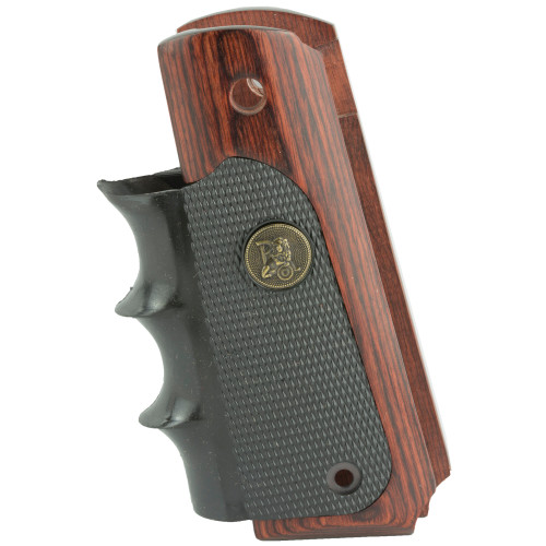 Pachmayr Grip, American Legend, Fits Colt 1911 Wood/Rubber, Black 00423