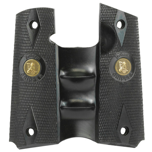 Pachmayr Grip, Signature, Fits Colt 1911 Gripper, Fits with Finger Grooves, Black 5008