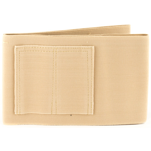 PS Products Belly Band, Tan, 28-34", Elastic, with Holster and Mag Pockets BELLYBANDNM