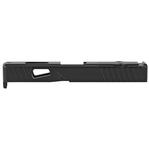 Rival Arms Match Grade Upgrade Slide For Glock 19 Gen 3, RMR Cut Ready, Front and Rear Serrations, Satin Black Quench-Polish-Quench (QPQ) Finish RA-RA10G202A