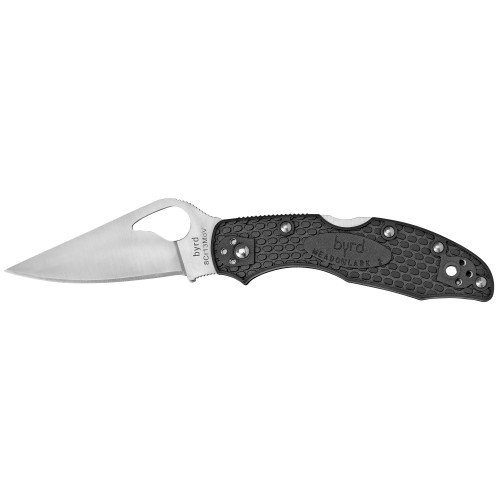 Spyderco Byrd, Meadowlark 2, 2.87" Folding Knife, Lightweight, Black BY04PBK2