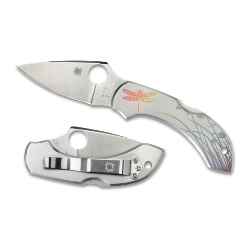 Spyderco Dragonfly, 2.313" Folding Knife, Plain Edge, Dragonfly Etching, VG-10, Stainless C28PT