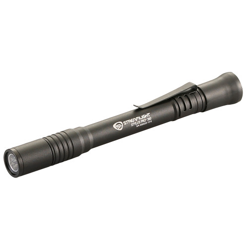 Streamlight Stylus Pro 360, Flashlight, Two AAA Batteries, Nylon Holster and Lanyard, Blk w/ White LED, 65 lumens, 6.5 hour Run Time 66218