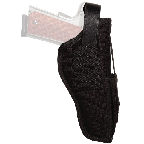 Uncle Mike's Cordura Hip Holster, With Pouch, Size 5, Fits Large Auto With 5" Barrel, Ambidextrous, Black MO70050