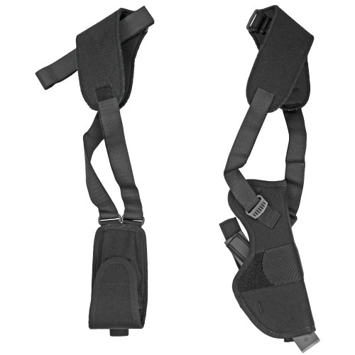 Uncle Mike's Pro Pak Vertical Shoulder Holster, Size 1, Fits Large Auto With 4" Barrel, Right Hand, Black 75011