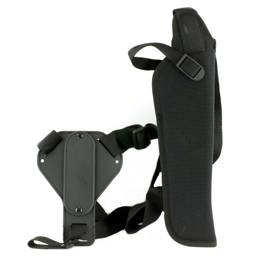 Uncle Mike's Vertical Shoulder Holster, Size 4, Fits Large Revolver With 8.5" Barrel, Right Hand, Black 83041