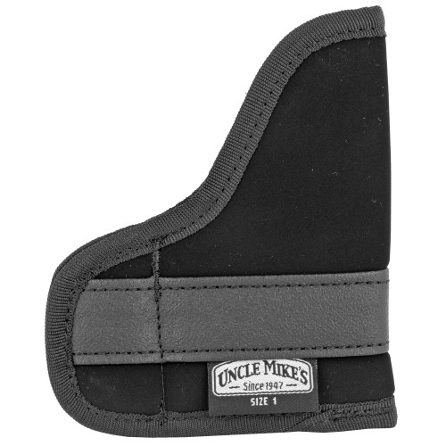 Uncle Mike's Inside Pocket Holster, Size 1, Fits Small Auto, Ambidextrous, Black 87441