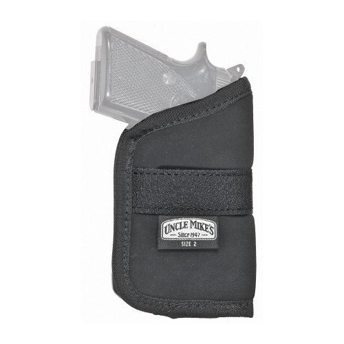 Uncle Mike's Inside Pocket Holster, Size 2, Fits Most 380, Ambidextrous, Black 87442