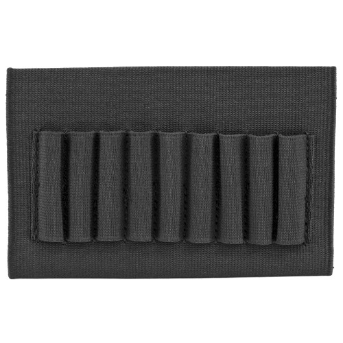 Uncle Mike's Uncle Mike's, Buttstock Shell Holder, For Rifle, Open Style, Black 88481