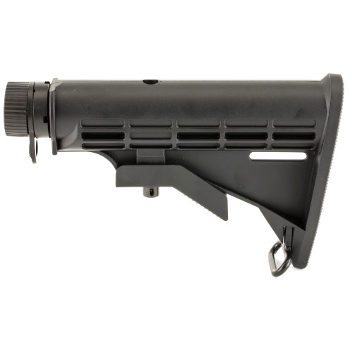 Leapers, Inc. - UTG Model 4, 6-Position Mil-Spec Stock Assembly w/ Buffer, Buffer Tube, & Spring, Black RBU6BM