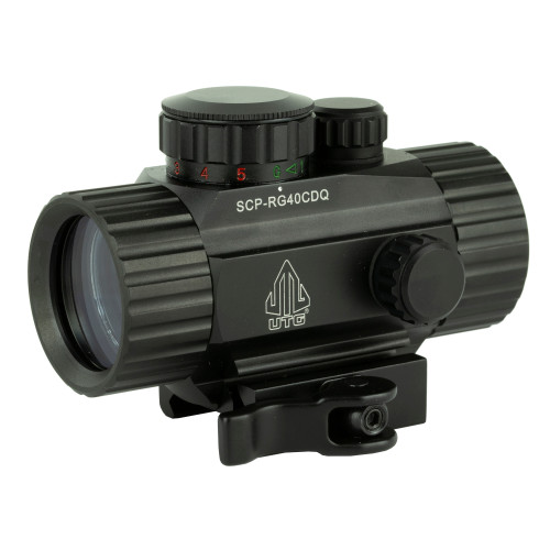 Leapers, Inc. - UTG Instant Target Aiming Sight, 3.8", 38mm, Black, Red/Green Circle Dot, w/Integral QD Mount SCP-RG40CDQ