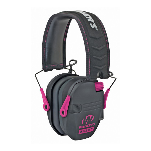 Walker's Razor, Electronic Earmuff, Black/Pink, 1 Pair GWP-RSEM-PNK