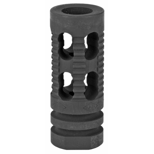 Yankee Hill Machine Co Phantom Muzzle Brake, Smooth, 1/2X28, Fits AR Rifles, Black Finish YHM-28-5M2