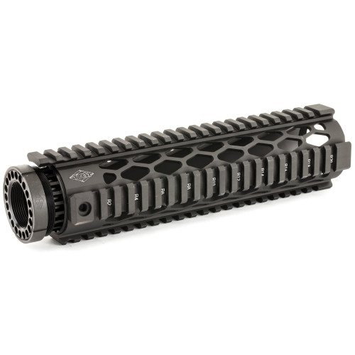 Yankee Hill Machine Co Diamond Series Forearm, 9.290", Midlength, Fits AR-15, Black YHM-9633-DX