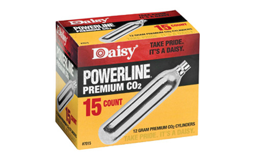 Daisy 7015 Powerline CO2 Cylinders, 12 Grams, 15 Per Box 997015-611