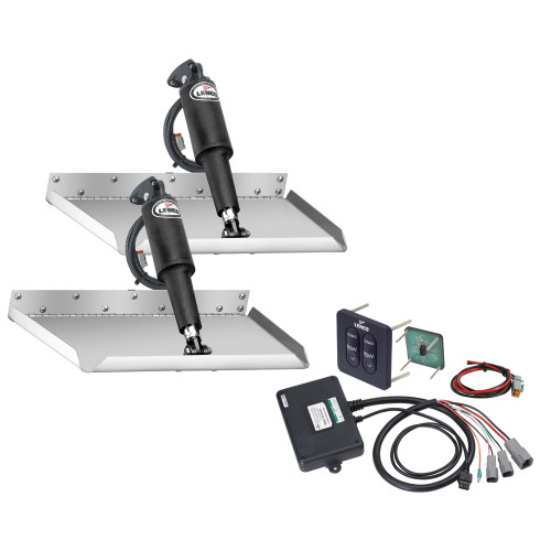 Lenco 12" x 12" Edgemount Trim Tab Kit w\/Standard Tactile Switch Kit 12V