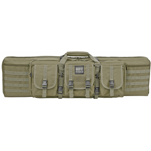 Bulldog Cases Deluxe Tactical Rifle Case, Fits Single Rifle, Three Front Acc. Pockets, Large Main Front Pocket, Back Pack Straps, 36" Soft Case, Green BDT35-36G