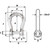 Wichard Self-Locking Bow Shackle - Diameter 4mm - 5\/32"
