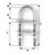 Wichard U-Bolt Pad Eye - 6mm Diameter - 15\/64" - 90mm Length - 3-35\/64"