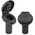 Attwood Deck Fill f\/Carbon Canister System - Angled Body  Scalloped Black Plastic Cap