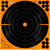Allen EZ AIM Adhesive, Bullseye, 12" Square, 25 Pack, Black/Orange 1531725
