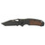 Hogue SIG K320 AXG Classic, Folding Knife, Cerakote Finish, Black, Tanto Point, 3.5" Blade Length, CPM-S30V Blade Steel, Plain Edge, ABLE Lock, Heritage Walnut Inserts with Checkered Texture 36367