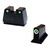 Hi-Viz N2 Co-Witness Sight, Fits Glock MOS 9MM/40S&W/357SIG, .430" Height, Green With White Ring Outline Front, Green Tritium Rear GMNG21-2