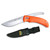 Outdoor Edge SwingBlaze, Fixed Blade Knife Set, Plain Edge, Aus-8 Stainless Steel, Orange Handle, 3.6" Skinning Blade and 3.2" Gutting Blade, Includes Nylon Sheath SZ-20NC