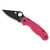 Spyderco Para 3 Lightweight, Folding Knife, Plain Edge, Pink FRN Handle, DLC Finish, Black, 2.92" Blade Length, CTS BD1N C223PPNBK