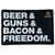 TekMat Original Mat, Beer & Guns & Bacon & Freedom, Thermoplastic Surface Protects Gun From Scratching, 1/8" Thick, 11"x17", Tube Packaging, Black with White Lettering TEK-R17-BGBF