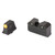 XS Sights R3D 2.0, Suppressor Height Night Sight, Fits Glock  20/21/29/30/30S/37/41, Orange Front Outline, Green Front/Rear Tritium GL-R205P-6N