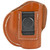 1791 Gunleather 4 Way Holster, Leather Belt Holster, Right Hand, Classic Brown, Fits Glock 26 27 33 & S&W MP9/Shield, Size 3 4WH-3-CBR-R