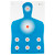 Action Target PR-CQ1, High Visibility Fluorescent Target, Modified B-27 Target, Black/Blue/Red, 23"x35", 100 Per Box PR-CQ1-100