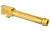Agency Arms Mid Line Barrel, 9MM, Titanium Nitride Finish, Gold, Threaded And Fluted, Fits Glock 19 Gen 5 MLG19G5T-FTIN