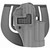 BLACKHAWK BH413507BK-Rter, Fits Springfield XD, Right Hand, Gray Finish, Includes Paddle Platform Only 413507BK-R