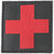 BLACKHAWK Red/Black Cross Patch, 2.5"X2.5", Black 90RC00BK