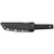Cold Steel Kobun, 5.5" Fixed Blade Knife, Tanto Point, Plain Edge, AUS 8A/Polished, Black Kraton, Secure-Ex Sheath CS-17T