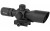 Firefield Barrage Rifle Scope, 2.5-10X40, Black, Class IIIA Red Laser, Illuminated Red/Green Mil-Dot Reticle, 2-Piece Mount FF13065