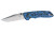 Hogue Deka, Folding Knife, CPM-20CV, Plain Edge, Clip Point Blade, 3.25", Stone Tumbled Blade Finish, Blue Lava G-Mascus Frame 24273