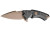 Hogue X5, SIG Emperor Scorpion, Folding Knife, CPM-154, Plain Edge, Spear Point Blade with Flipper, 3.5", Flat Dark Earth PVD Blade Finish, Black Anodized Aluminum Frame with Black G10 Inserts 36570
