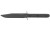 KABAR Ek Model 5, Fixed Blade Knife, 6.875" Blade Length, 13" Overall Length, 1095 Cro-Van Steel, Plain Edge, Drop Point, Matte Finish, Black, Includes Celcon Sheath EK45