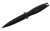 Kershaw Secret Agent, 4.4" Fixed Blade Knife, Spear Point, Plain Edge, SS Black-Oxide Finish, Rubberized Co-molded Handle, Molded dual-carry sheath with Clip 4007
