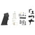 LBE Unlimited Lower Parts Kit, 223 Rem/556NATO, Black Finish, Without Trigger Guard or Pistol Grip ARK15LPK