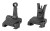 Midwest Industries Combat Rifle Sight Set, Adjustable Front and Rear Sight, Low Profile, Flip-Up, Includes A2 Sight Tool, Black Finish MI-CRS-SET